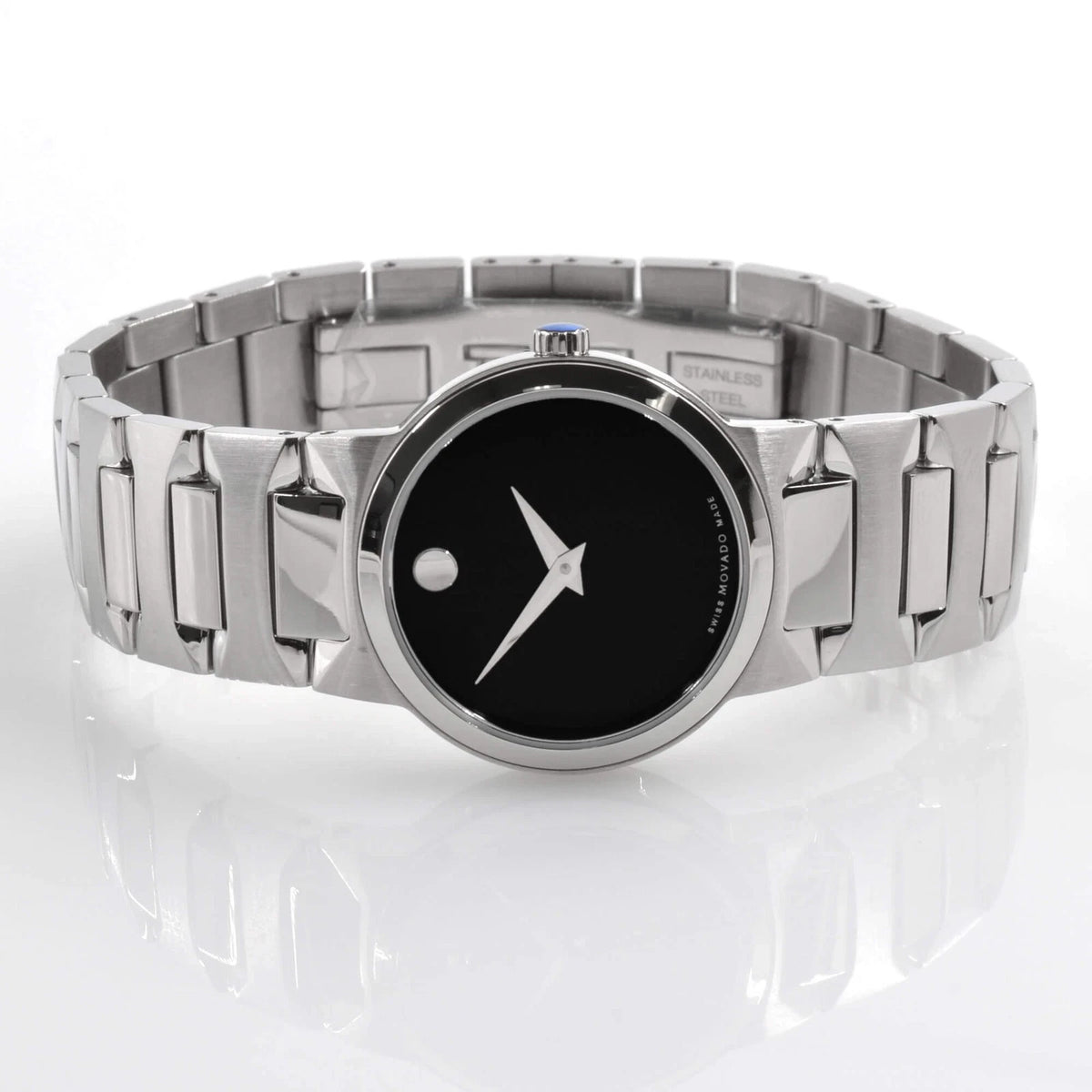 Movado Temo Black Dial Stainless Steel Case Bracelet 0607295 Women's Watch – view 2